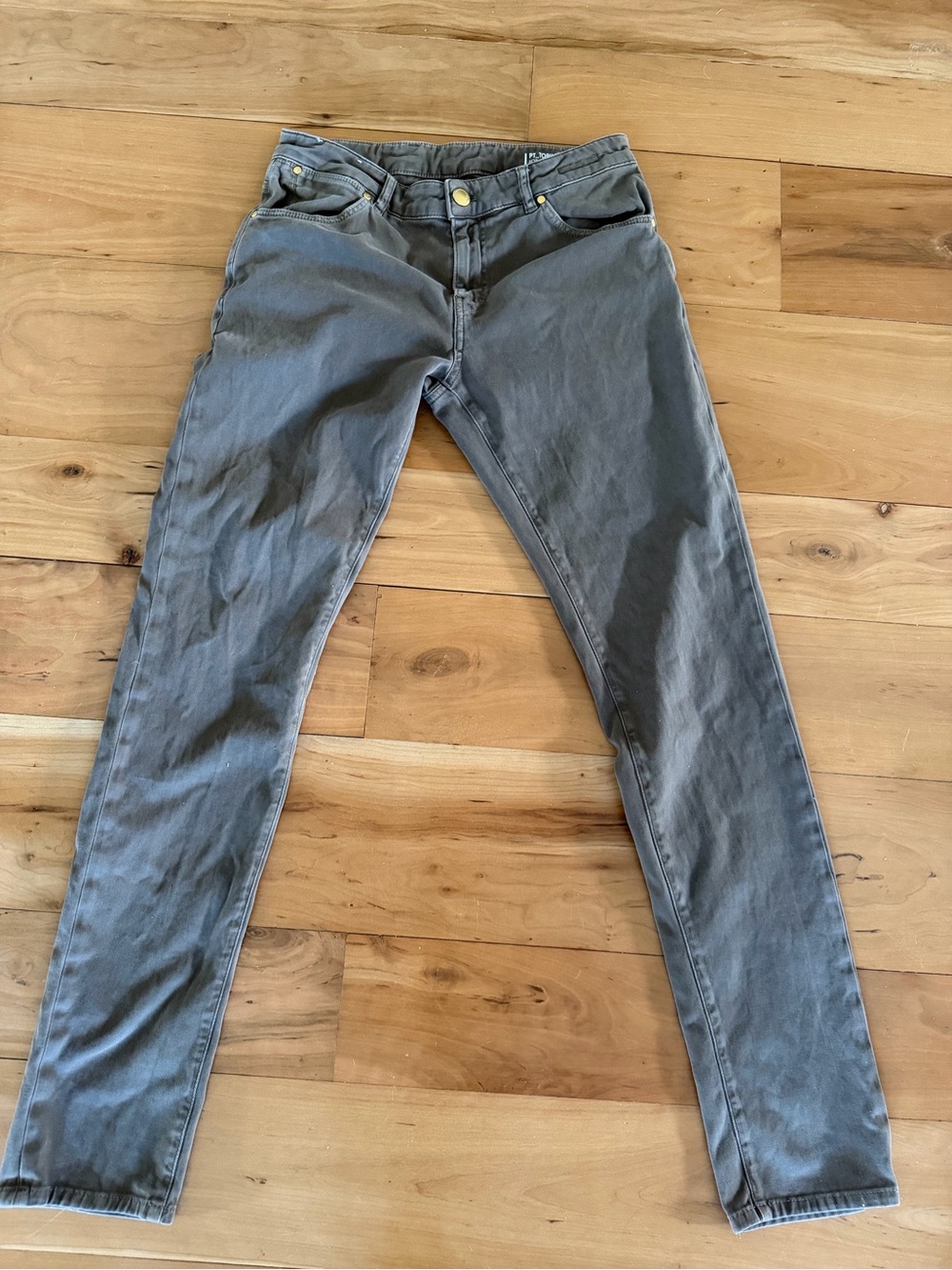 PT Torino Denim Men's Slim Fit Brown Soul Denim RLZ 5-Pocket Mid Rise Jeans 33
